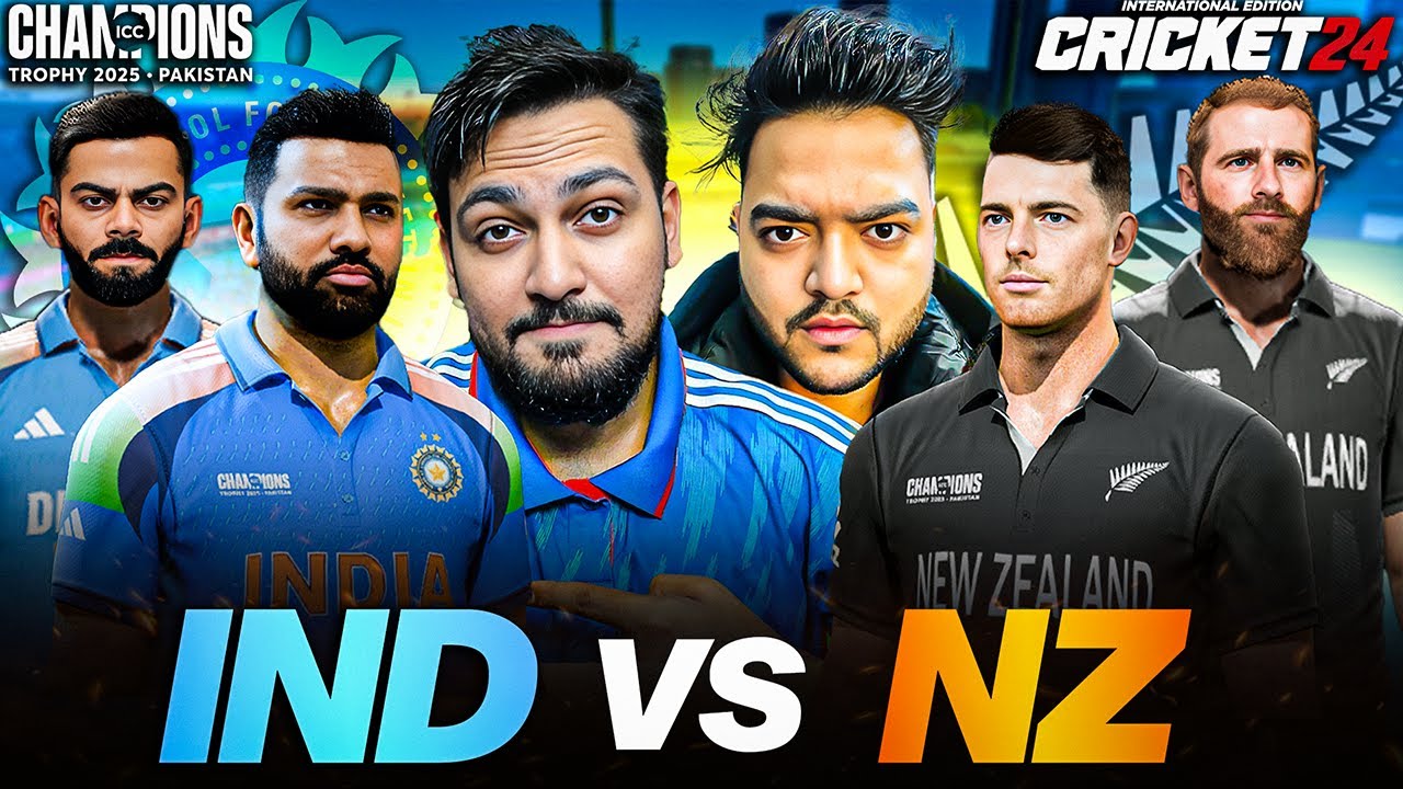 India 🇮🇳 vs New Zealand 🇳🇿 🔥 Champions Trophy 2025 Match | Human vs AI ⚡🤖 Battle in Cricket 24