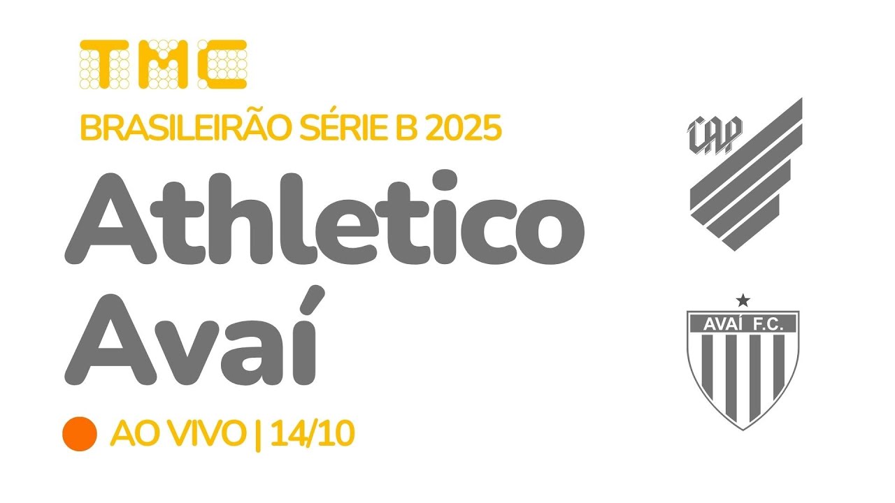 Athletico x Ava&iacute; - Ao vivo - Campeonato Brasileiro S&eacute;rie B - 14/10/2025