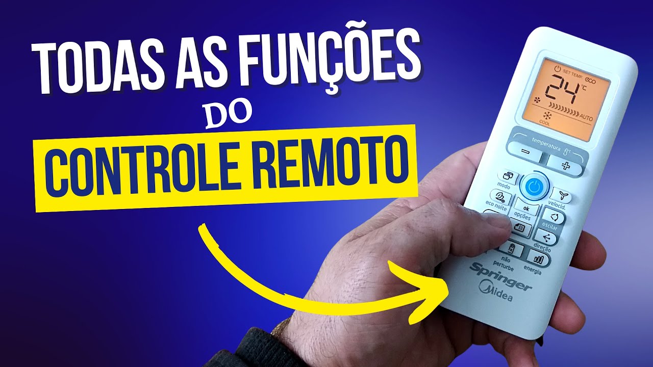 Funções do Controle remoto Ar condicionado Springer Midea @MideadoBrasil