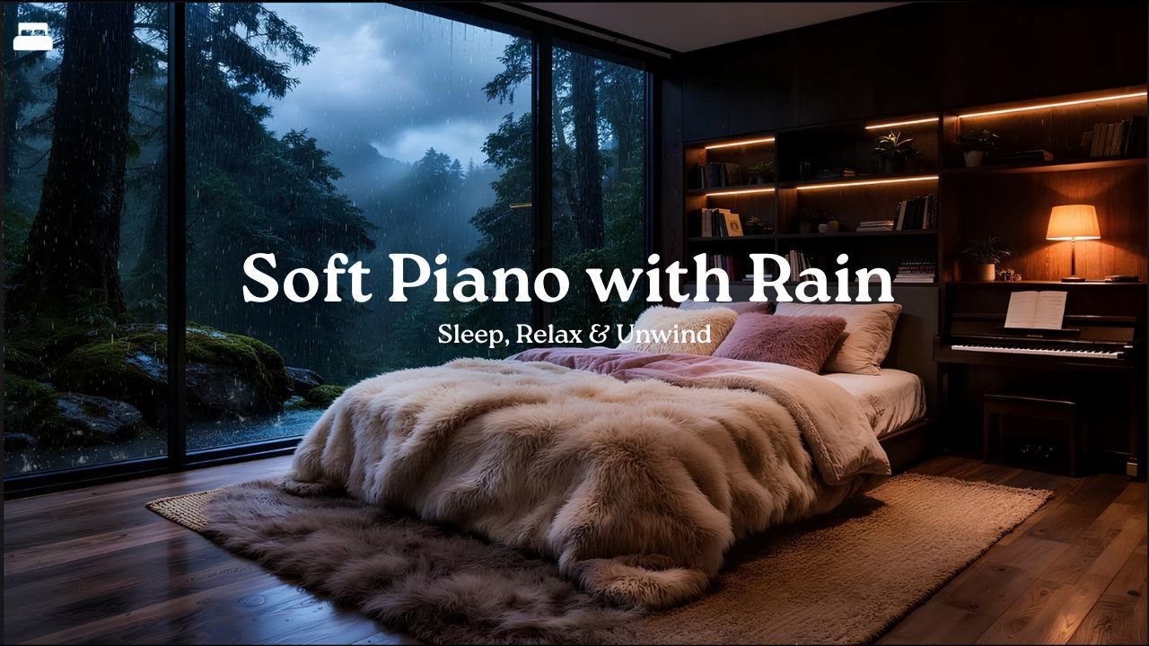 Soft Piano with Rain 🌧️ | Relaxing Sleep Music for Deep Sleep & Stress Relief #sleepmusic #piano