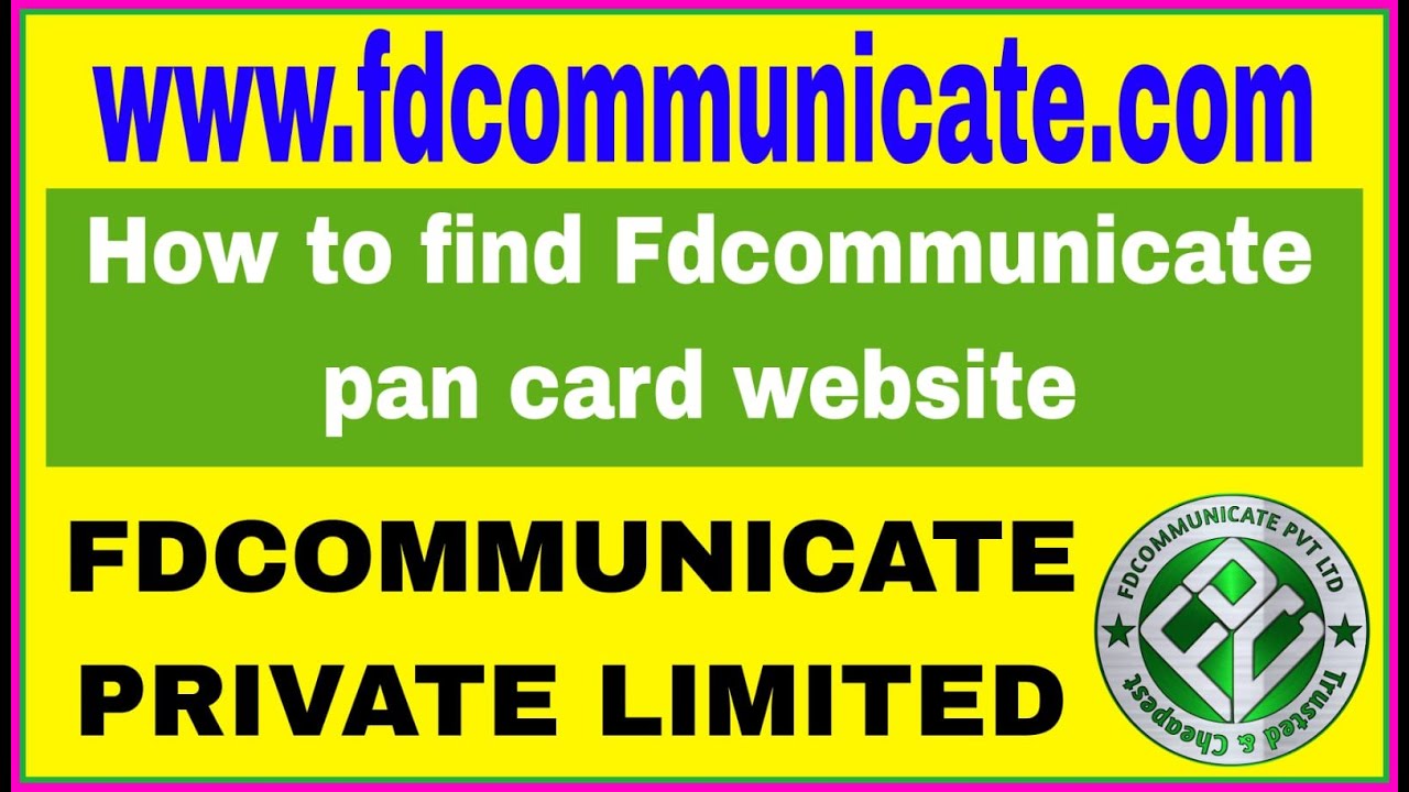 How to find fdcommunicate pan card website / fdcommunicate ka website kaise mile / fd communicate