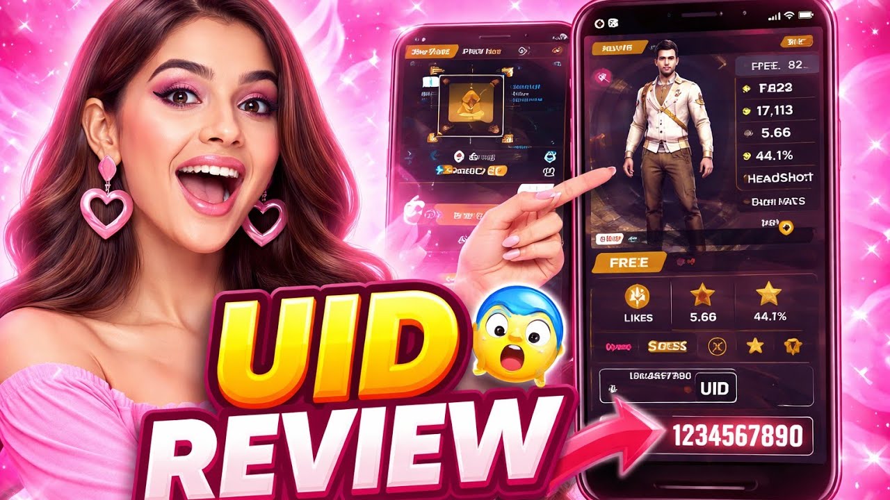 SHOCKING 😱 Girl UID Review in Free Fire | Pink Theme UID Checking Livefree fire uid reviewff uid