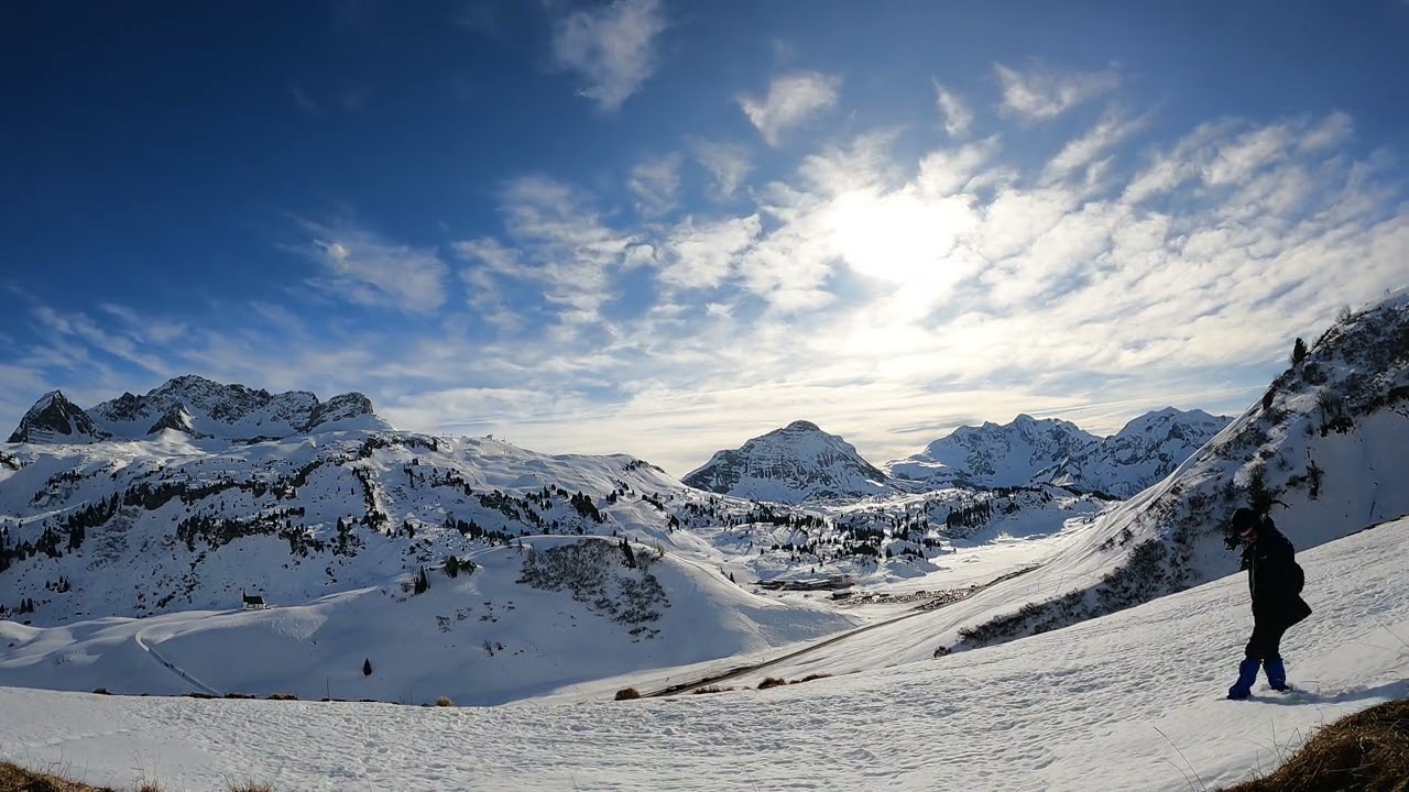 Winter Wanderung - Bergsteigen bis Widdersteinh&uuml;tte (4k)