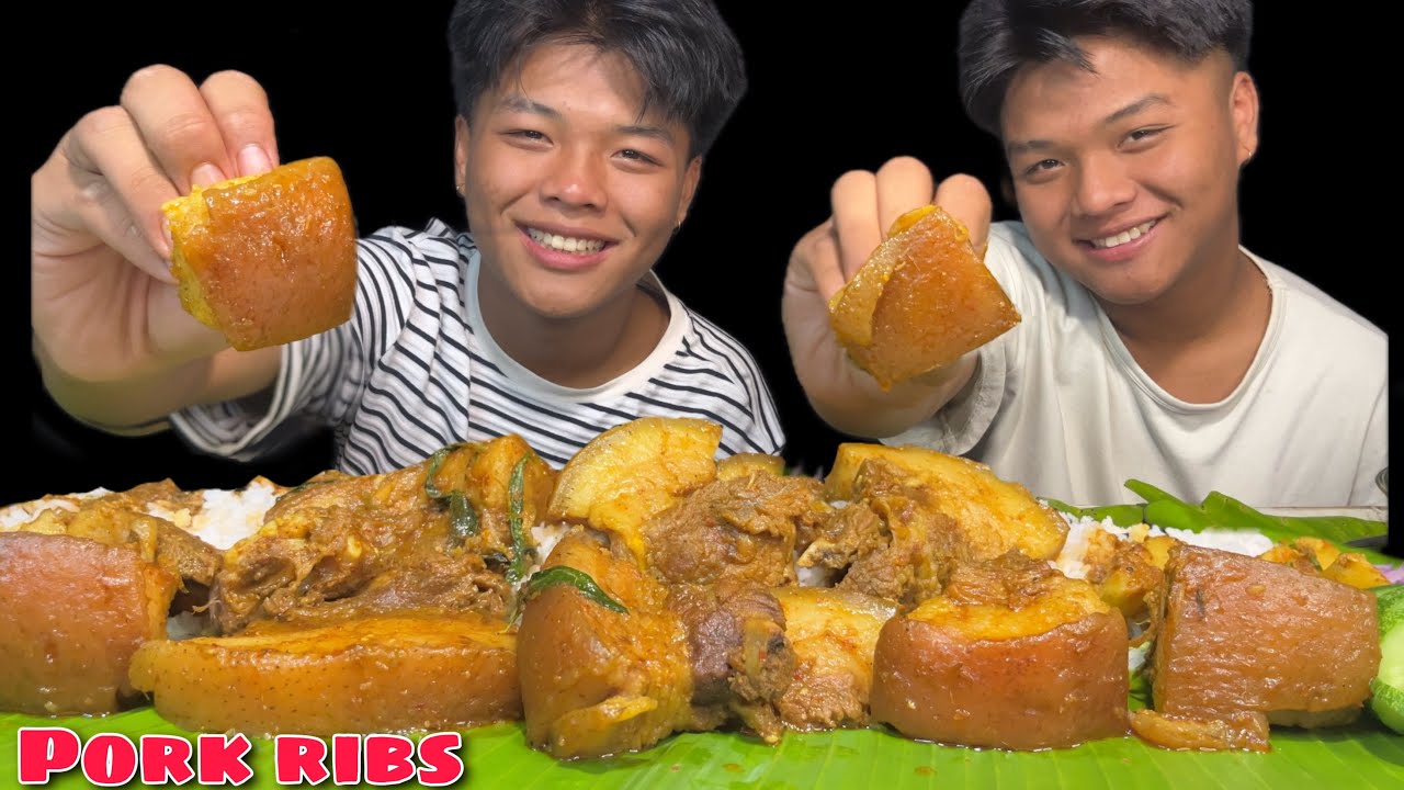 Pork Ribs Mukbang 🔥🔥 || Pork curry mukbang || Oksa Thongba Mukbang #mukbang #eatingchallenge #asmr