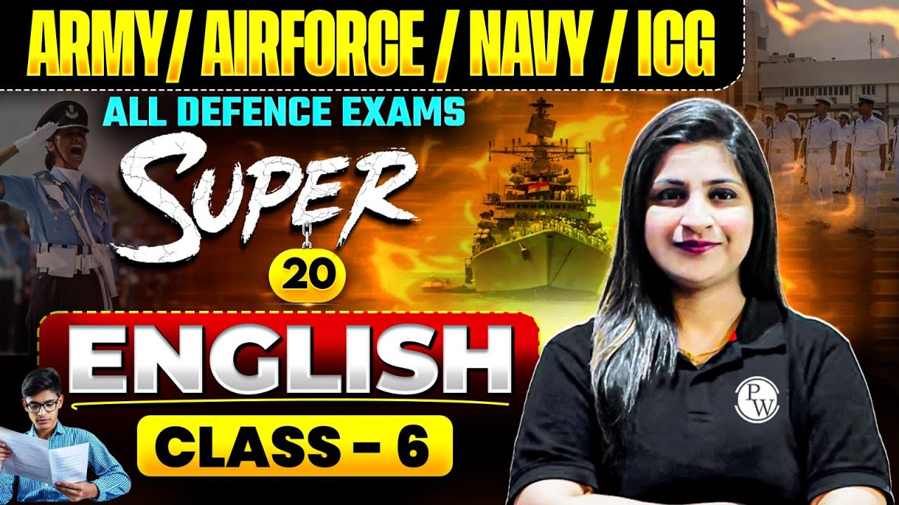 English | Army, Airforce, Navy, ICG | Super 20 Class For All Defence Exams | Day - 6