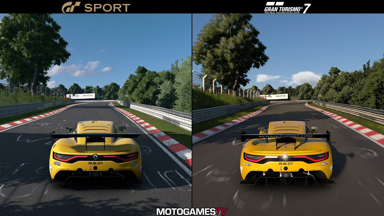 Gran Turismo Sport vs Gran Turismo 7 - Renault Sport R.S.01 at Nordschleife Comparison