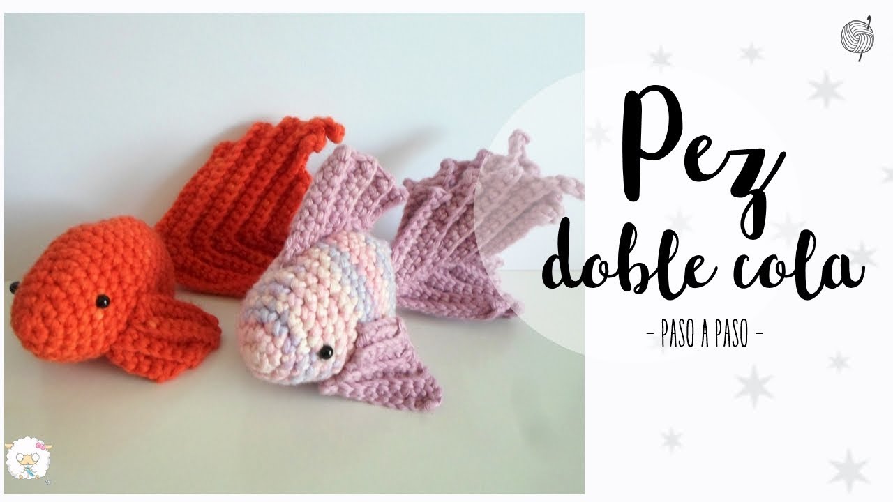 Pez amigurumi doble cola | crochet goldfish