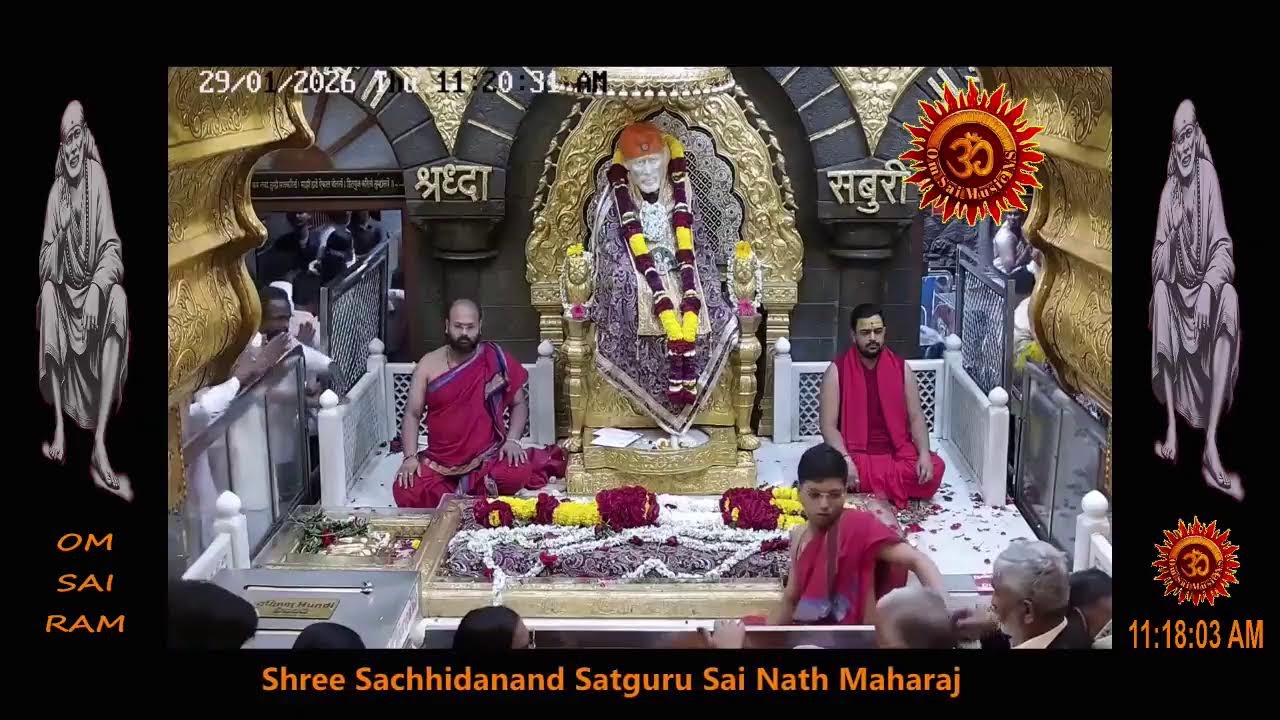 Sai Baba Darshan Live Today || 29 JAN 2026 || THURSDAY || MORNING