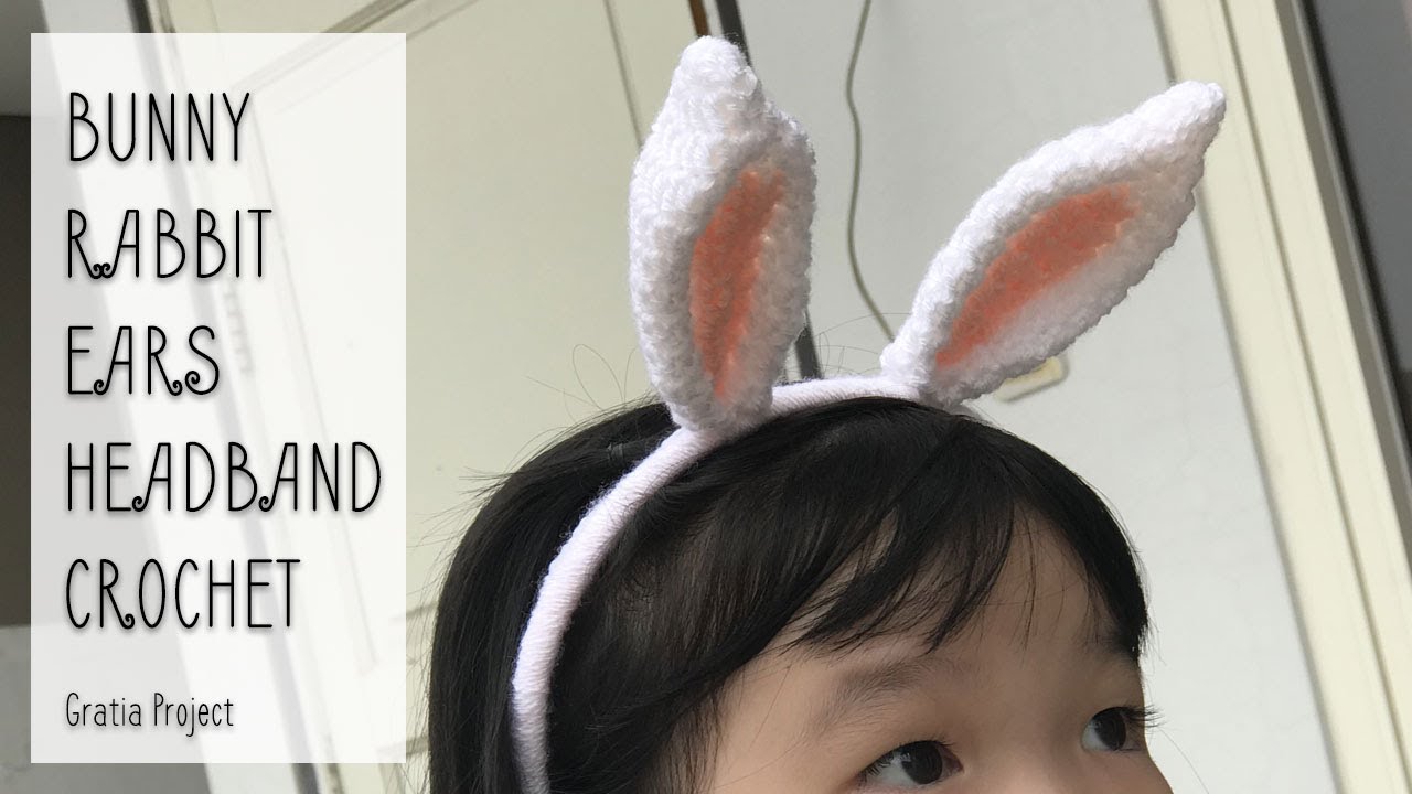 Crochet Bunny Rabbit Ears Headband