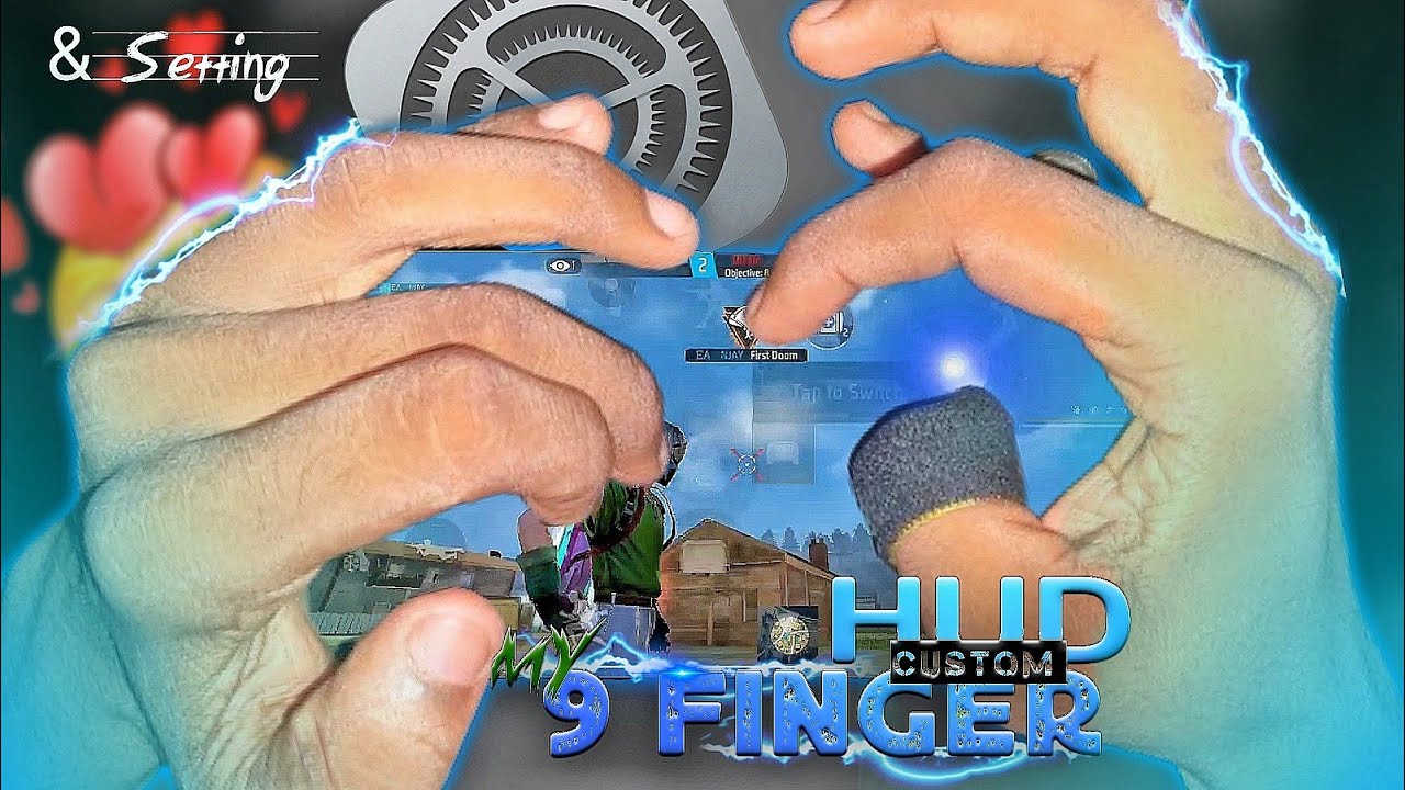 MY 9 Finger Custom HUD & Mobile Setting ☠️ #viralvideo #freefire @TotalGaming093