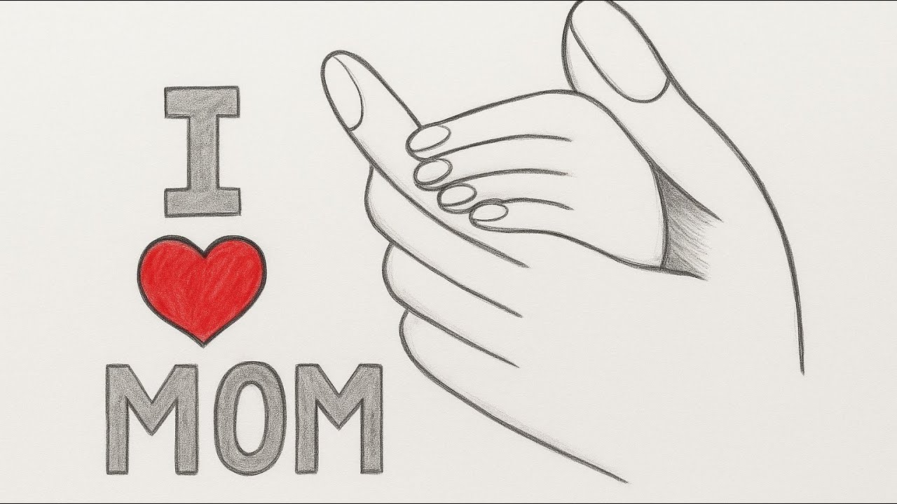 ART OF MOTHER'S LOVE❤️|MOM LOVE PENCIL ART|EASY PENCIL DRAWING TUTORIAL|BEAUTIFUL MOTHER CHILD ART