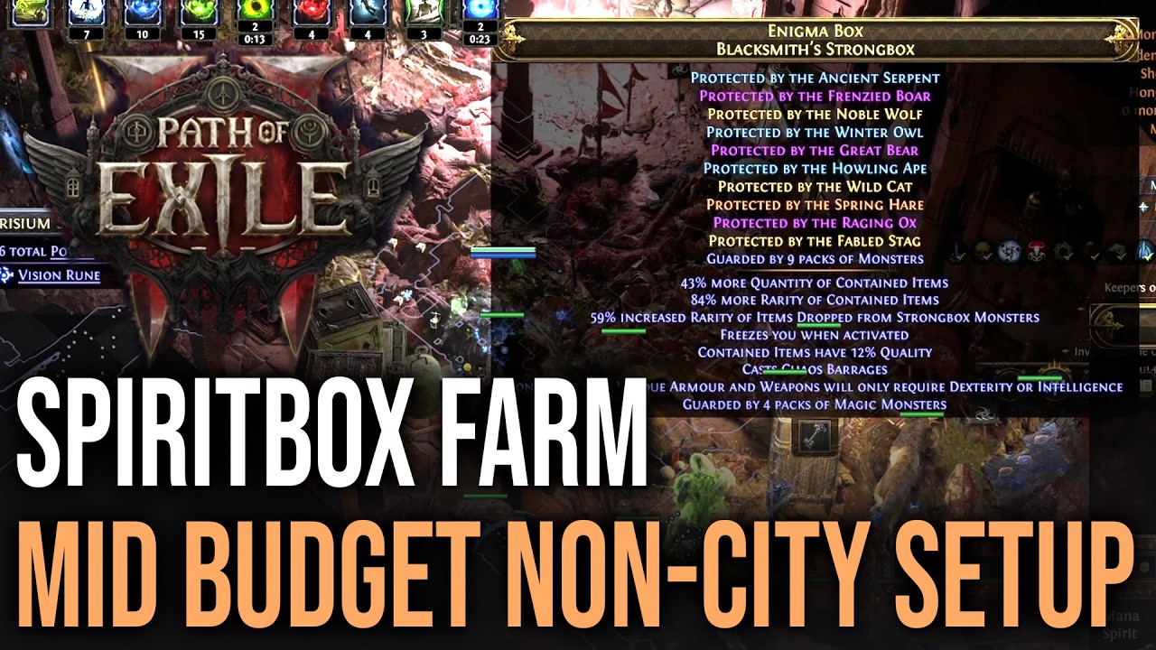 Mid Budget Spirit Box Farm (Non City Setup) - Path of exile 2 0.5.5