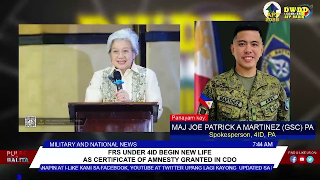 AFP Radio DWDD Interview on recent 4ID accomplishments and activities