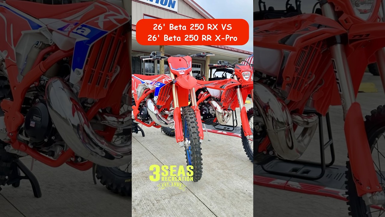 Which sounds better? 2026 Beta 250 RR X-Pro or the 2026 Beta 250 RX?! #Beta #3SRTV #DirtBike #Viral