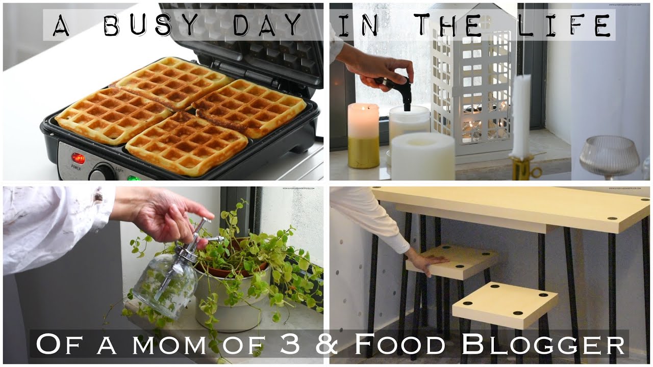 Day In The Life Of a Stay At Home Mom Of 3 Kids - Waffle Recipe | SavoryAndSweetFood.com