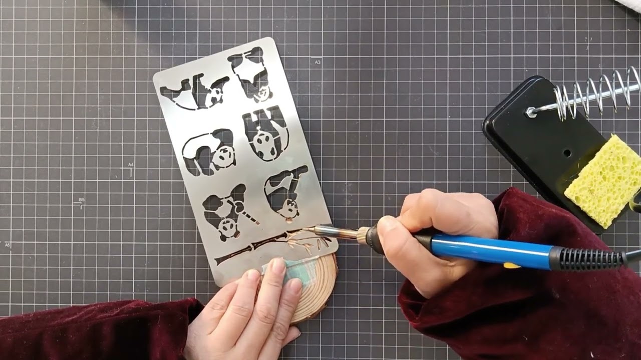 How to use Stainless Steel Woodburning Stencils - #Alinacutle® #AlinaCraft