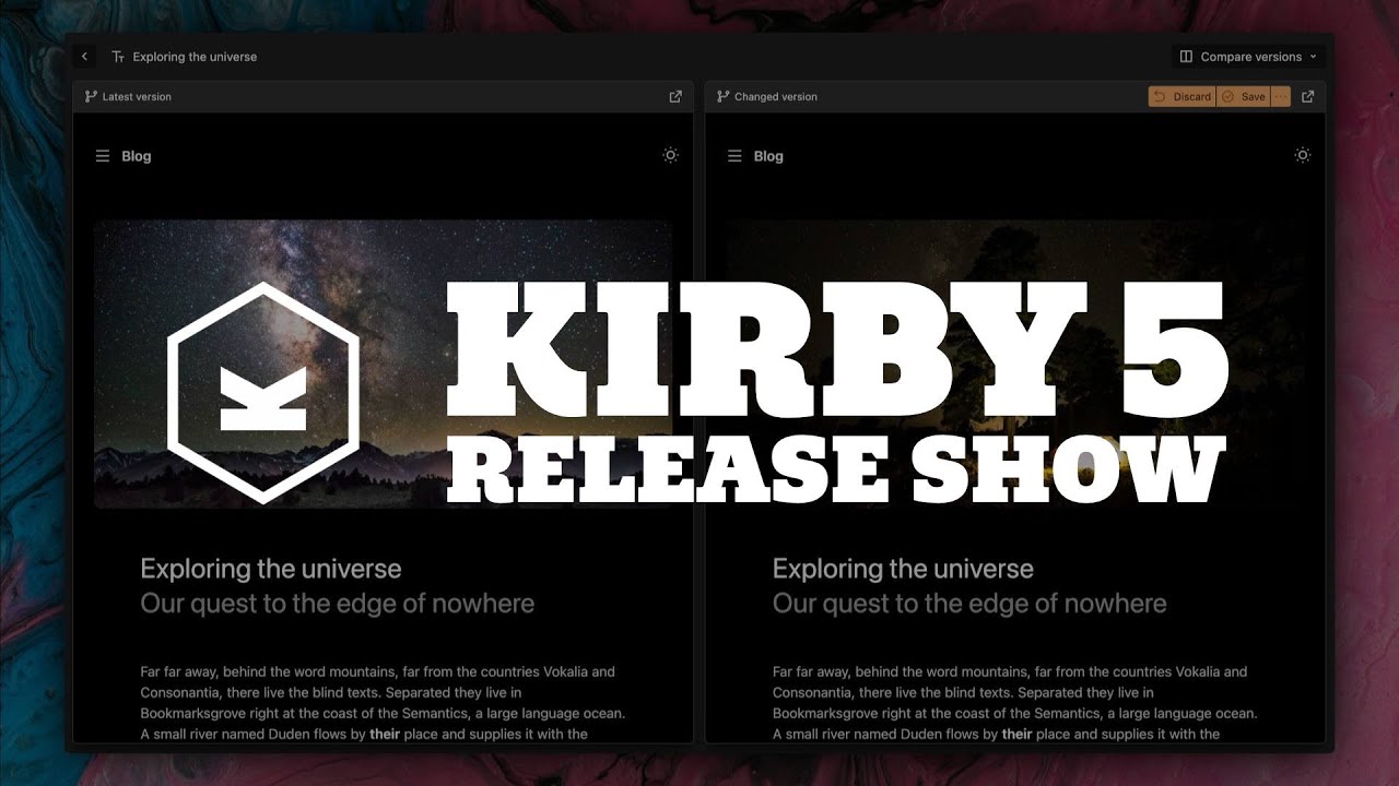 Kirby 5.0 Release Show with Bastian Allgeier