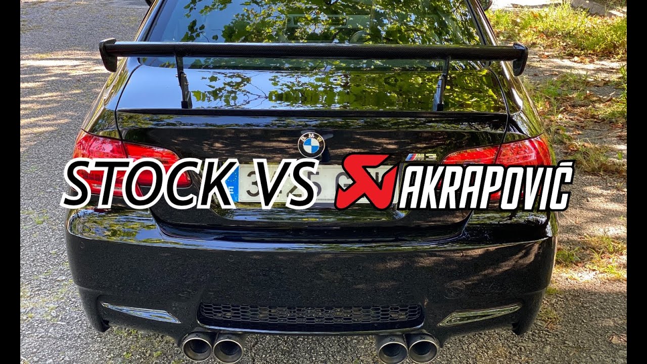 BMW M3 e92: STOCK EXHAUST VS AKRAPOVIC EVOLUTION EXHAUST | TWIN TURBO & M POWER