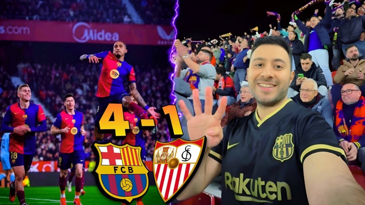 برشلونة ضد إشبيلية 4-1 | فلوق من الملعب لروعة فليك وسحر بيدري