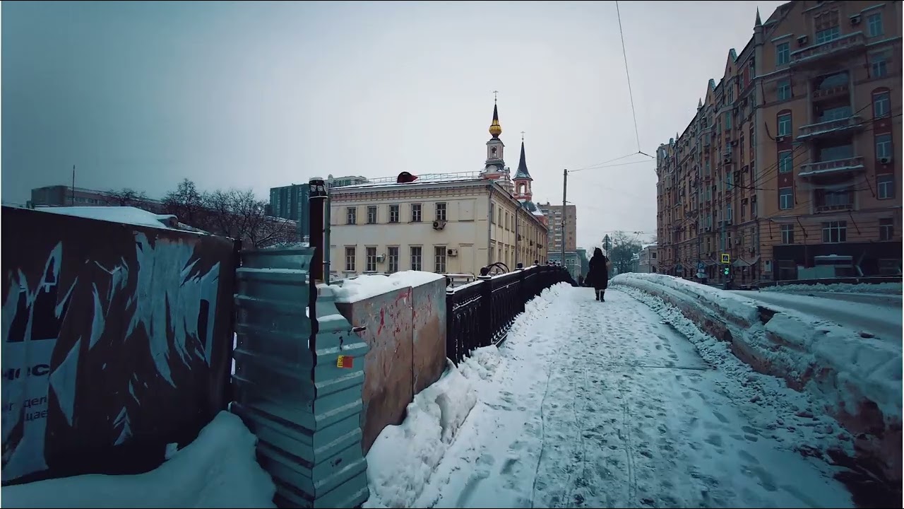 Маршрут: метро Красные ворота -  улица Старая Басманная. Прогулки по городским улицам. Москва.