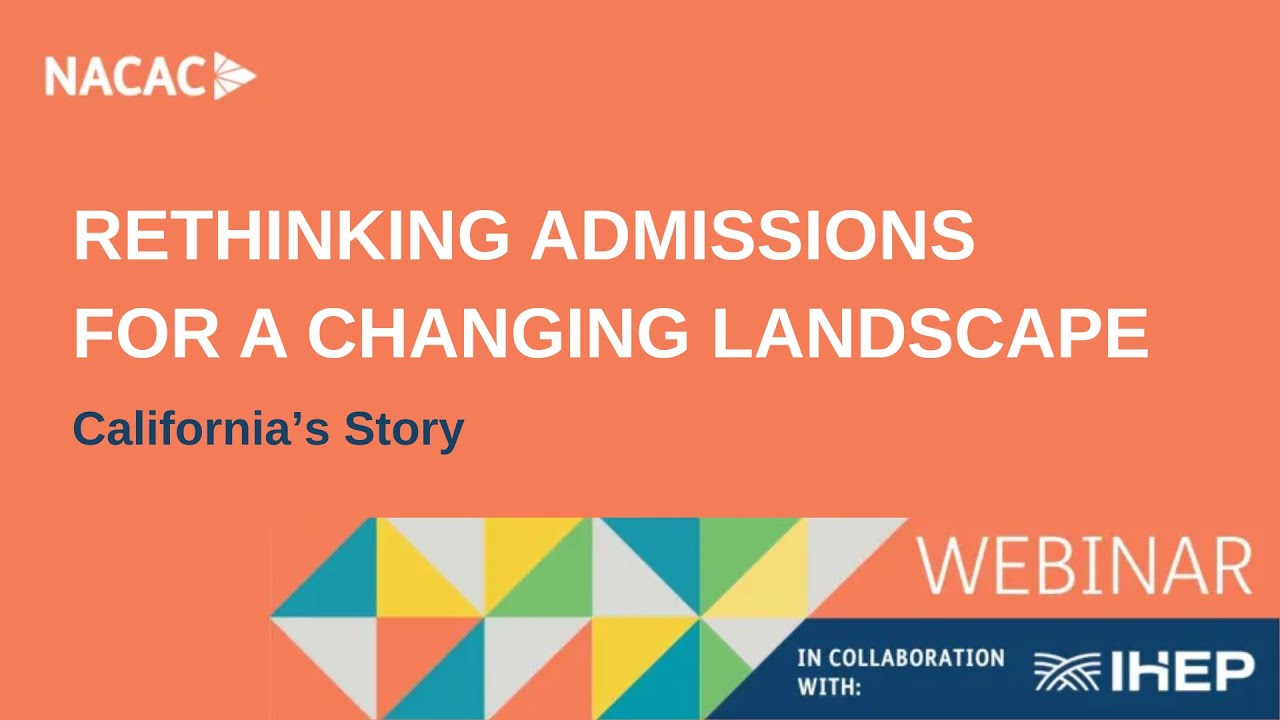 Rethinking Admissions for a Changing Landscape Webinar