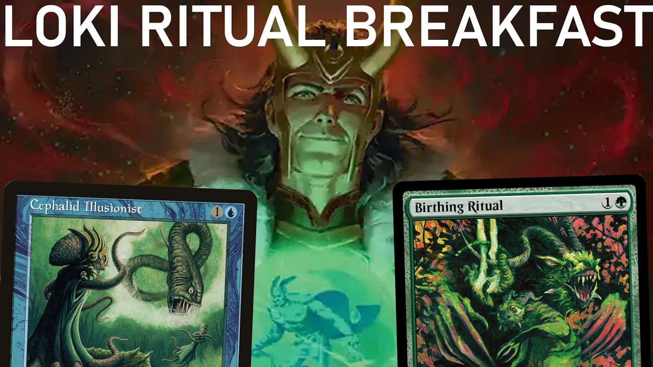 ОЗОРНОЙ ЗАВТРАК! Комбо Loki Birthing Ritual и Cephalid Breakfast в формате Legacy. MTG Marvel