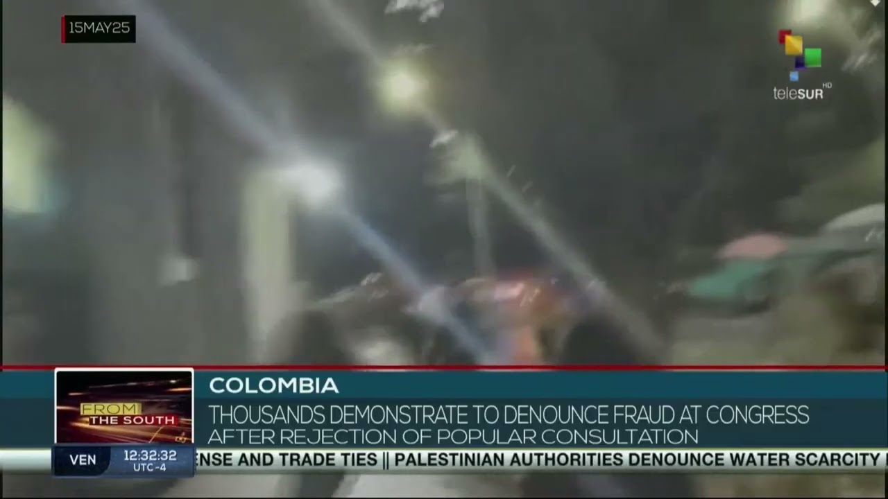 Colombia, thousands demonstrate fraud at Congress after rejection of Popular Consultation