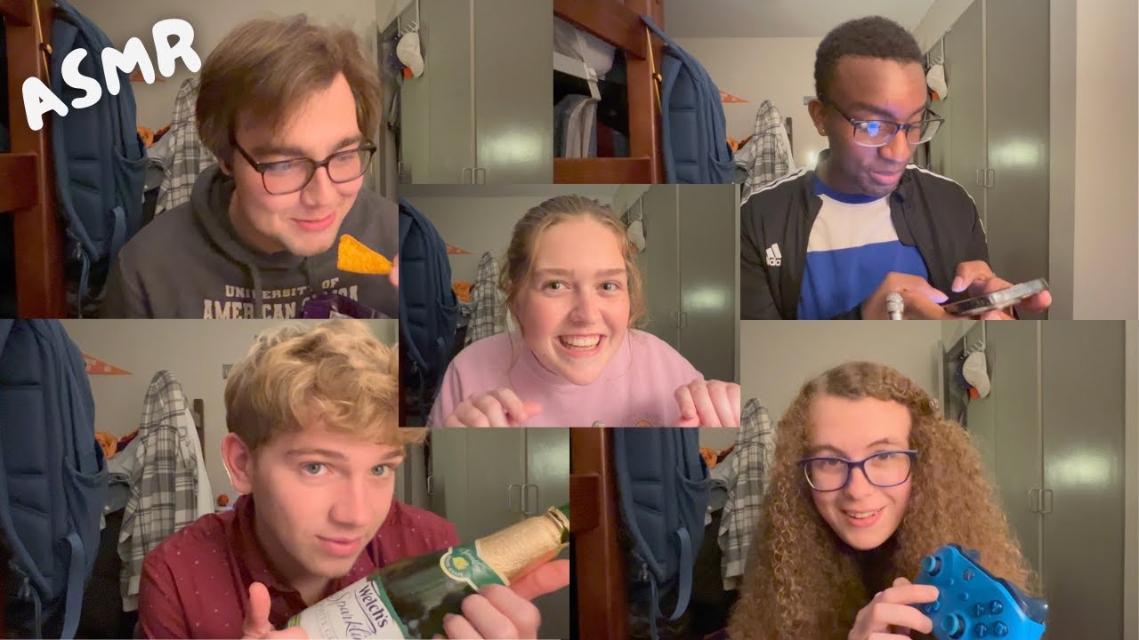 Friends try ASMR