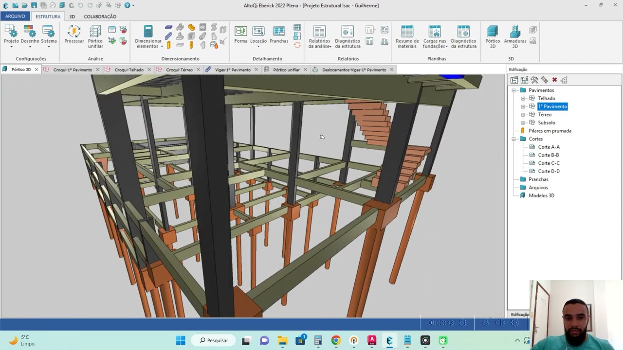 Reduzindo deslocamentos em vigas - Eberick