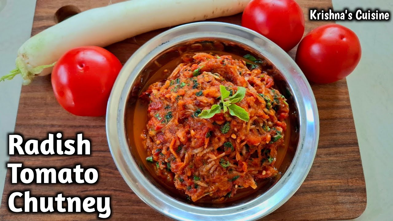 Mooli Tamatar Ki Chutney || Radish Tomato Chutney || Mooli Ki Chutney || Krishna's Cuisine 
