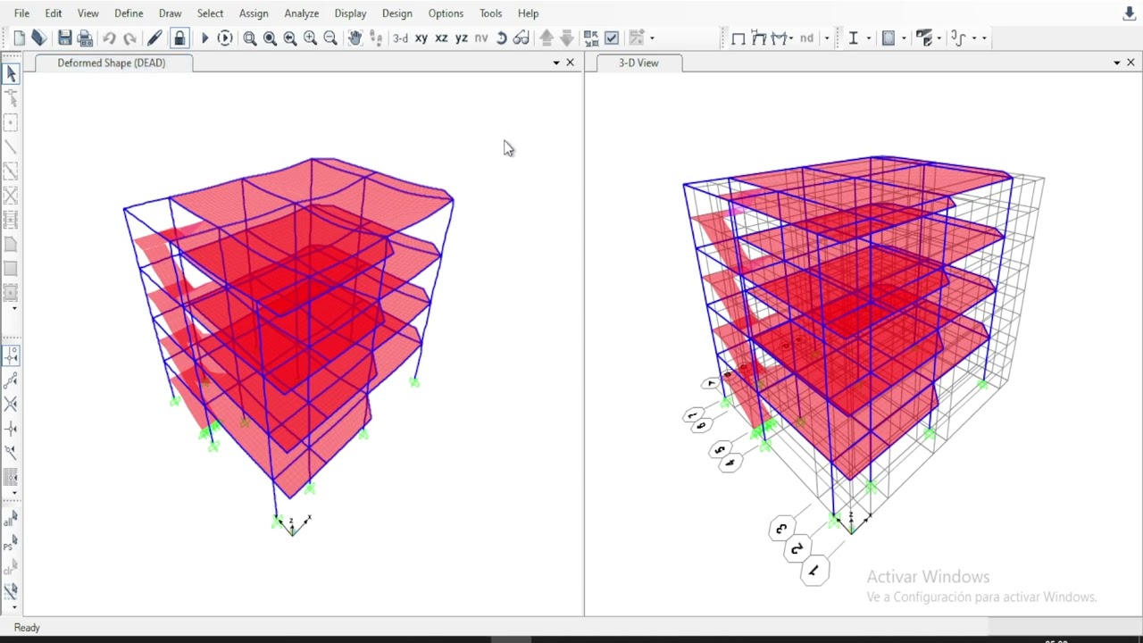 24. Edificio de Hormigon Armado con losa maciza - Combinaciones, análisis y diseño de elementos