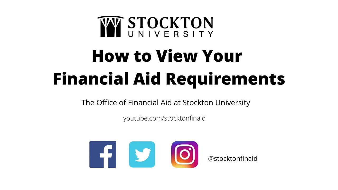 How to View your Financial Aid Requirements