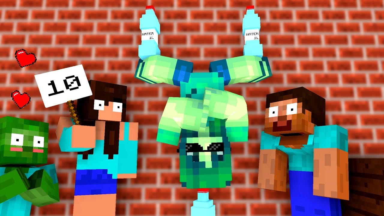 BOTTLE FLIP Challenge - Minecraft Animation