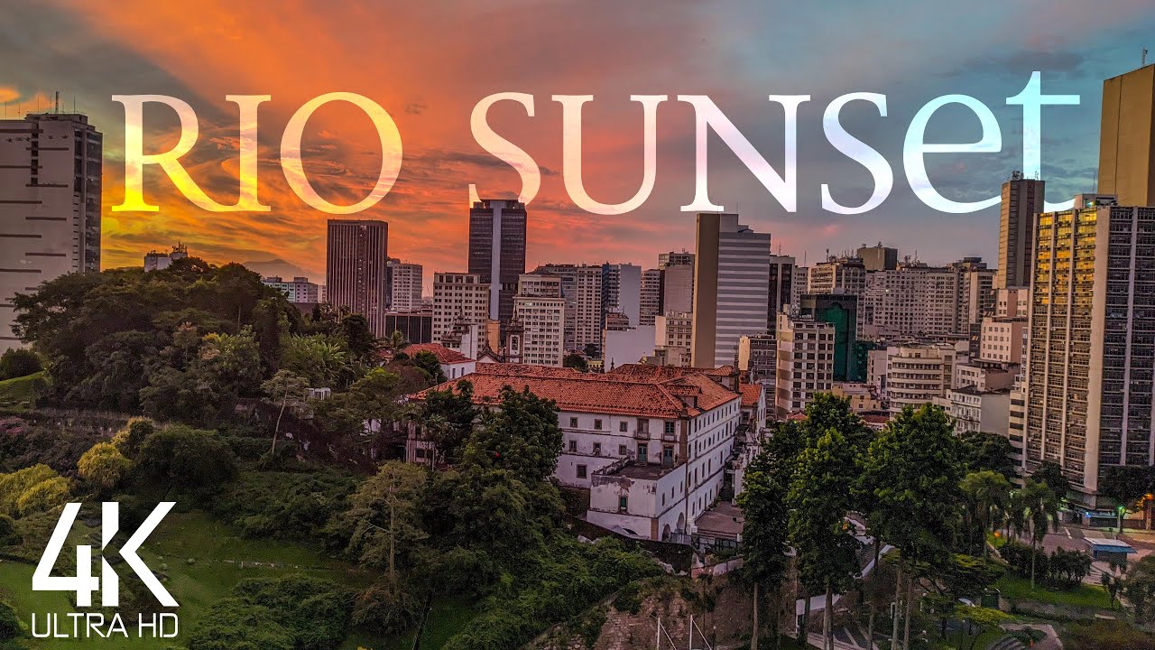 【4K】🇧🇷 4 HOUR RELAXATION FILM: 🏙️ &laquo;Downtown Rio de Janeiro - From Day to Night&raquo; 🎵 Original Sound