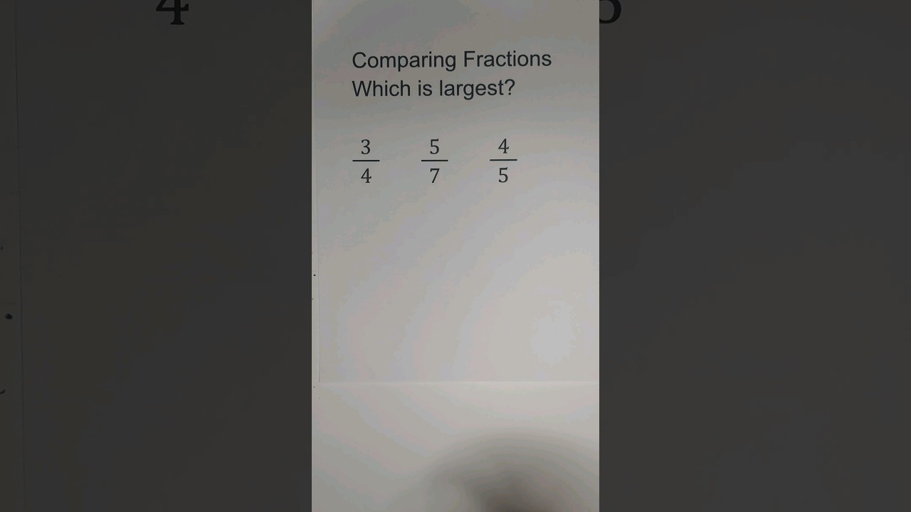 Comparing Fractions #math