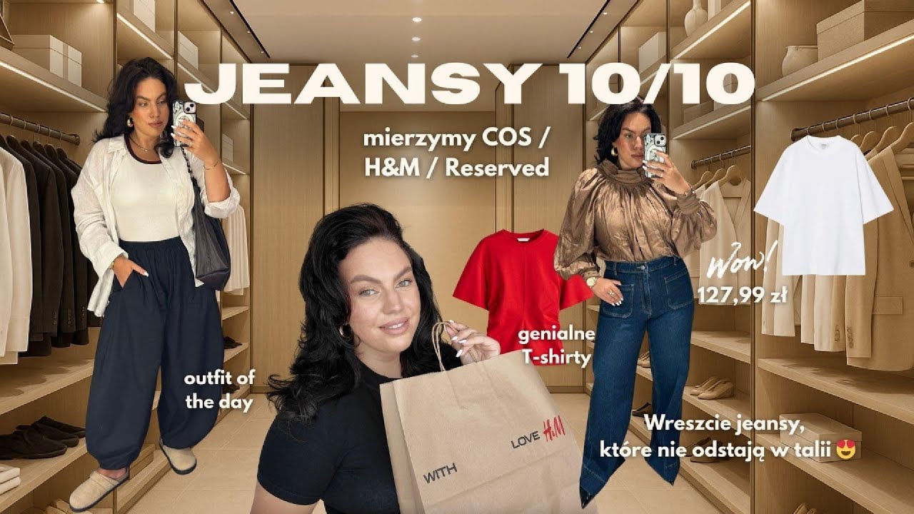 Szok! Idealne jeansy w H&M za 127 zł?! 🤯 | Mierzymy rozmiar 42 – COS, Massimo, Reserved