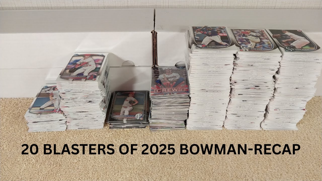 20 Blaster Boxes Of 2025 Bowman Baseball - MASSIVE Recap