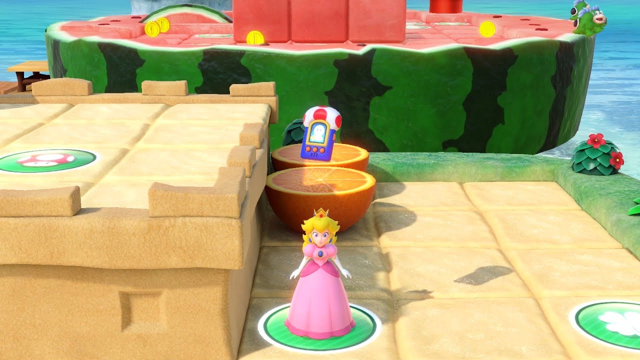 Super Mario Party Partner Party #2475 Watermelon Walkabout Peach & Bowser Jr vs Mario & Boo