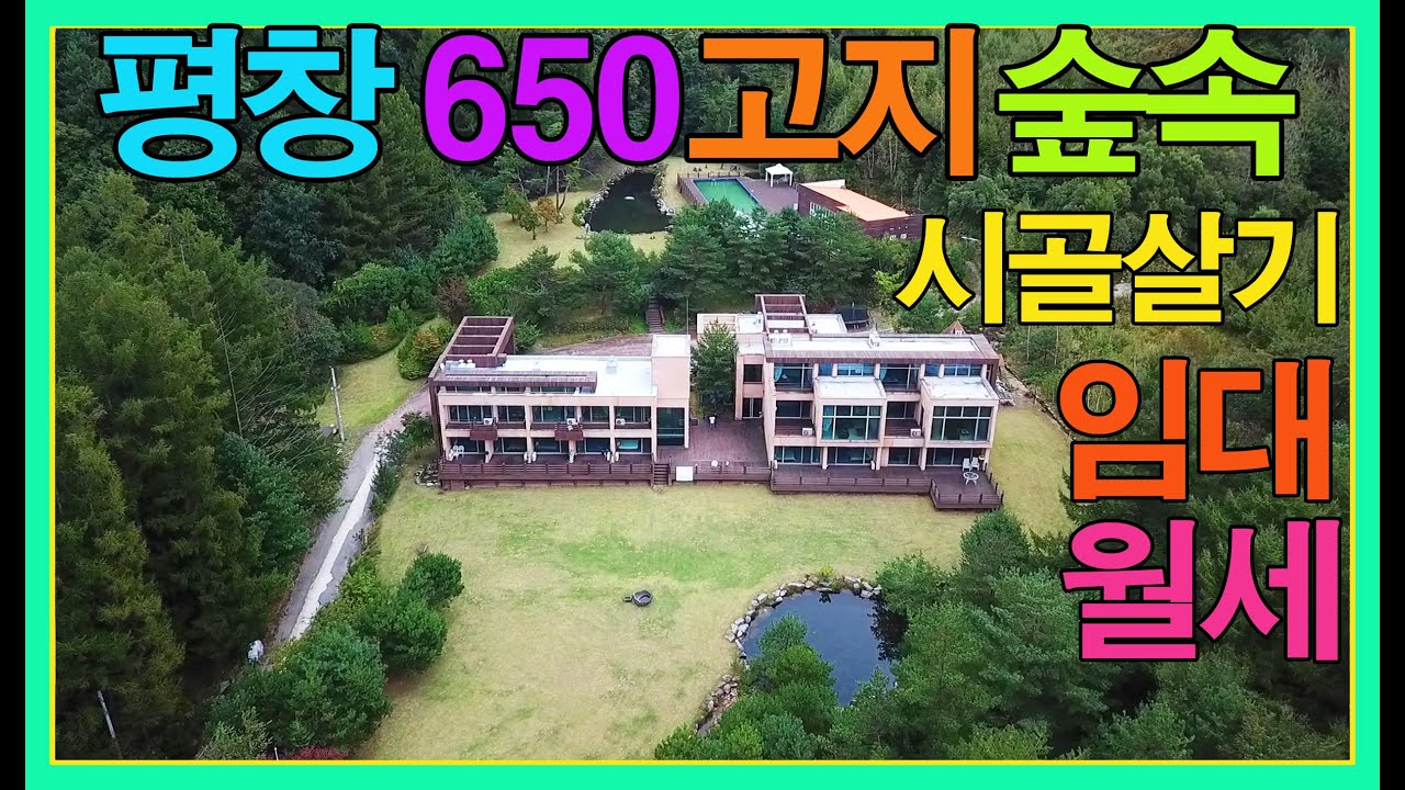 (평창700고지) 시골에서 한달살아보기 ! 공기좋은 숲속에서 프라이빗한공간 럭셔리함을 즐겨보세요~
