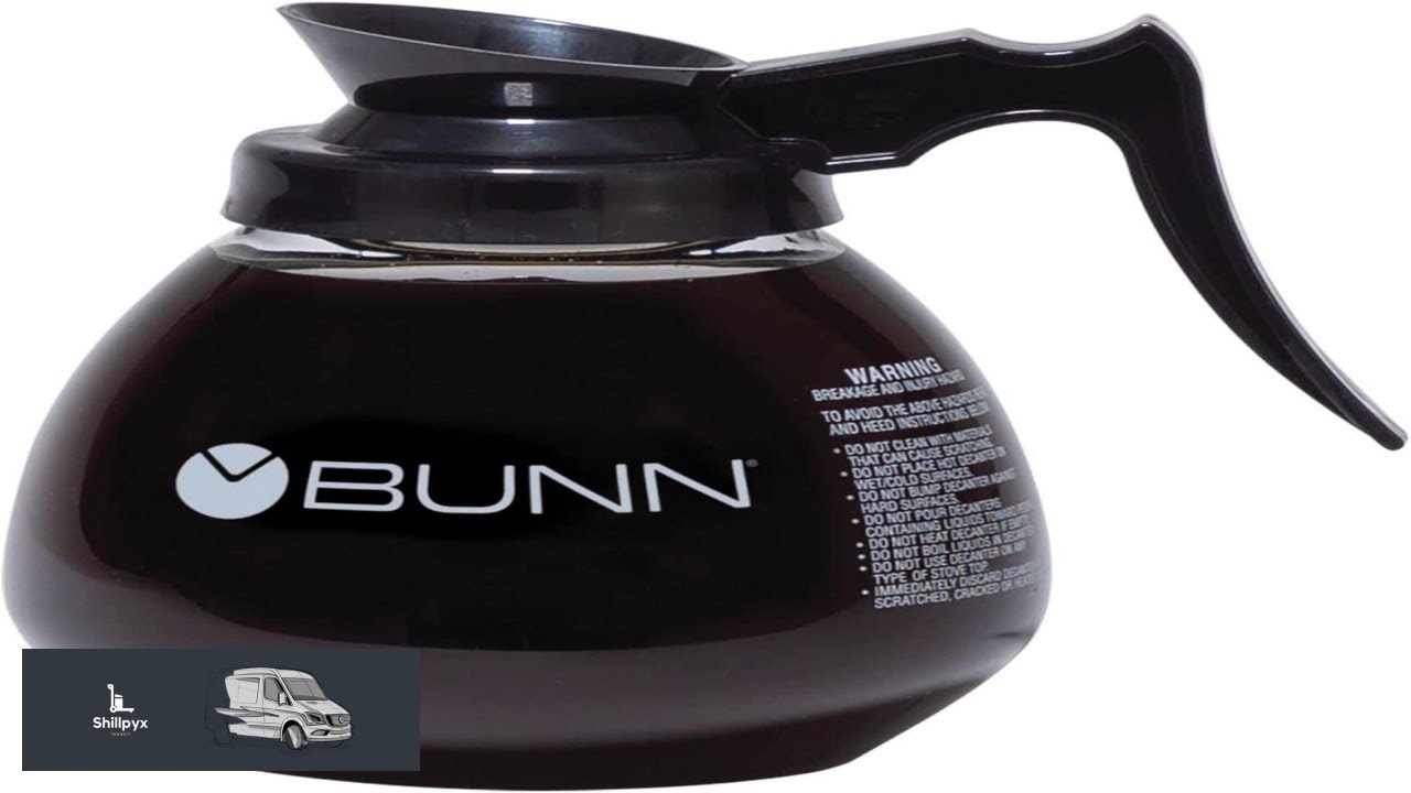 BUNN Coffee Pot Decanter Carafe Black Regular New Glass Design Shape