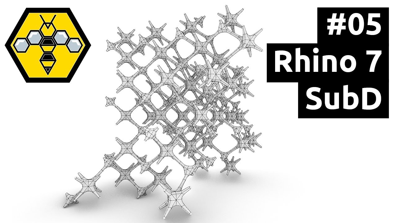 Organic Modelling with Wasp, Weaverbird & Grasshopper - Tutorial #05: Rhino 7 SubD Tools