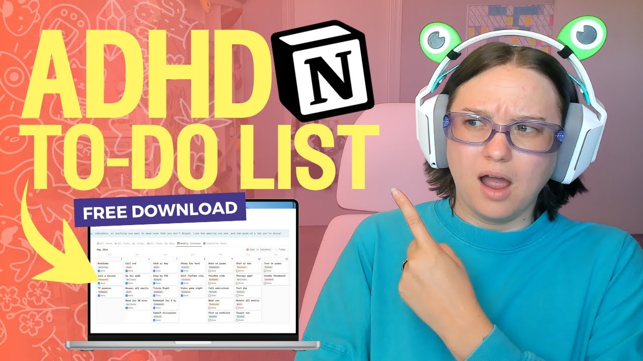 the most ADHD friendly way to setup your to-do list in Notion