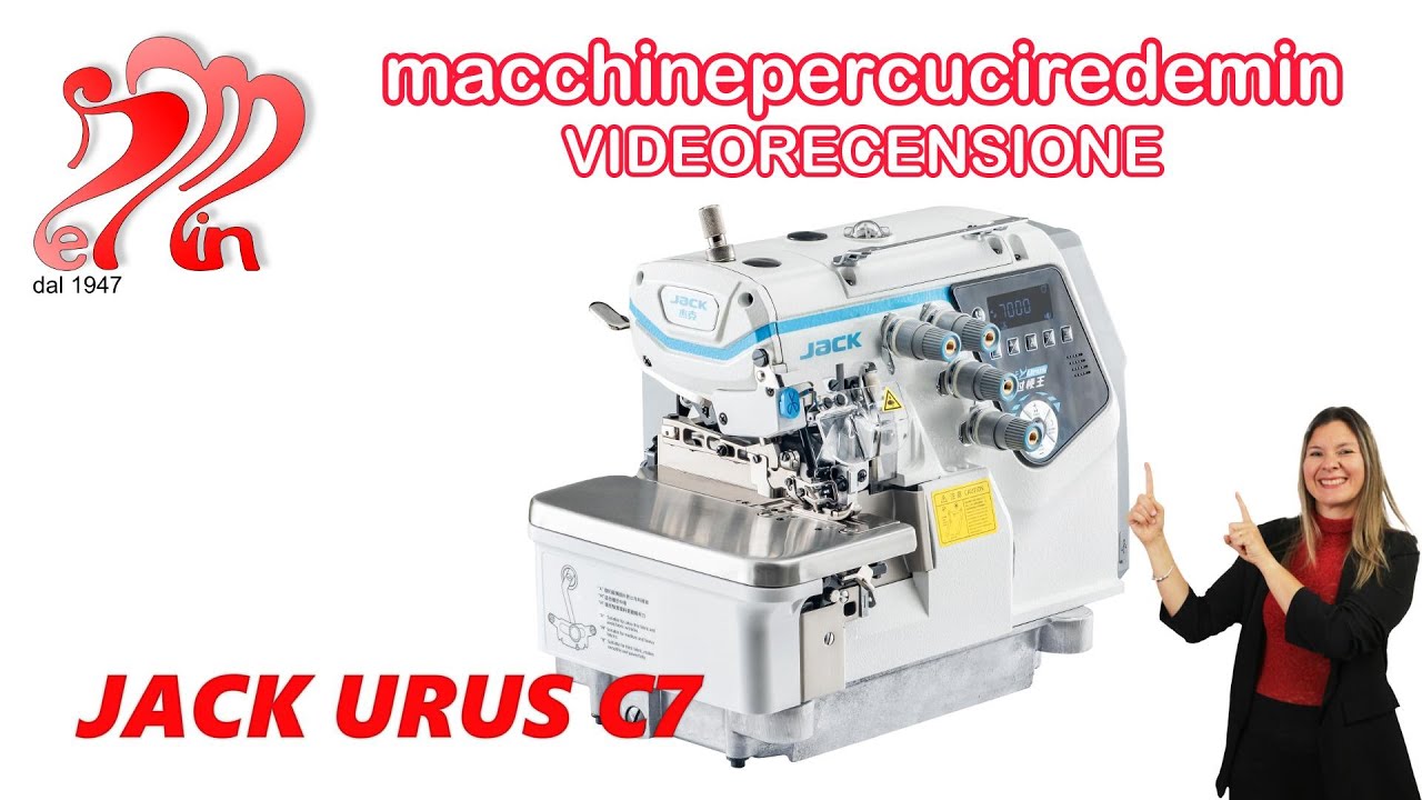 Tagliacuci 4 fili Jack Urus c7 - video recensione macchinepercuciredemin