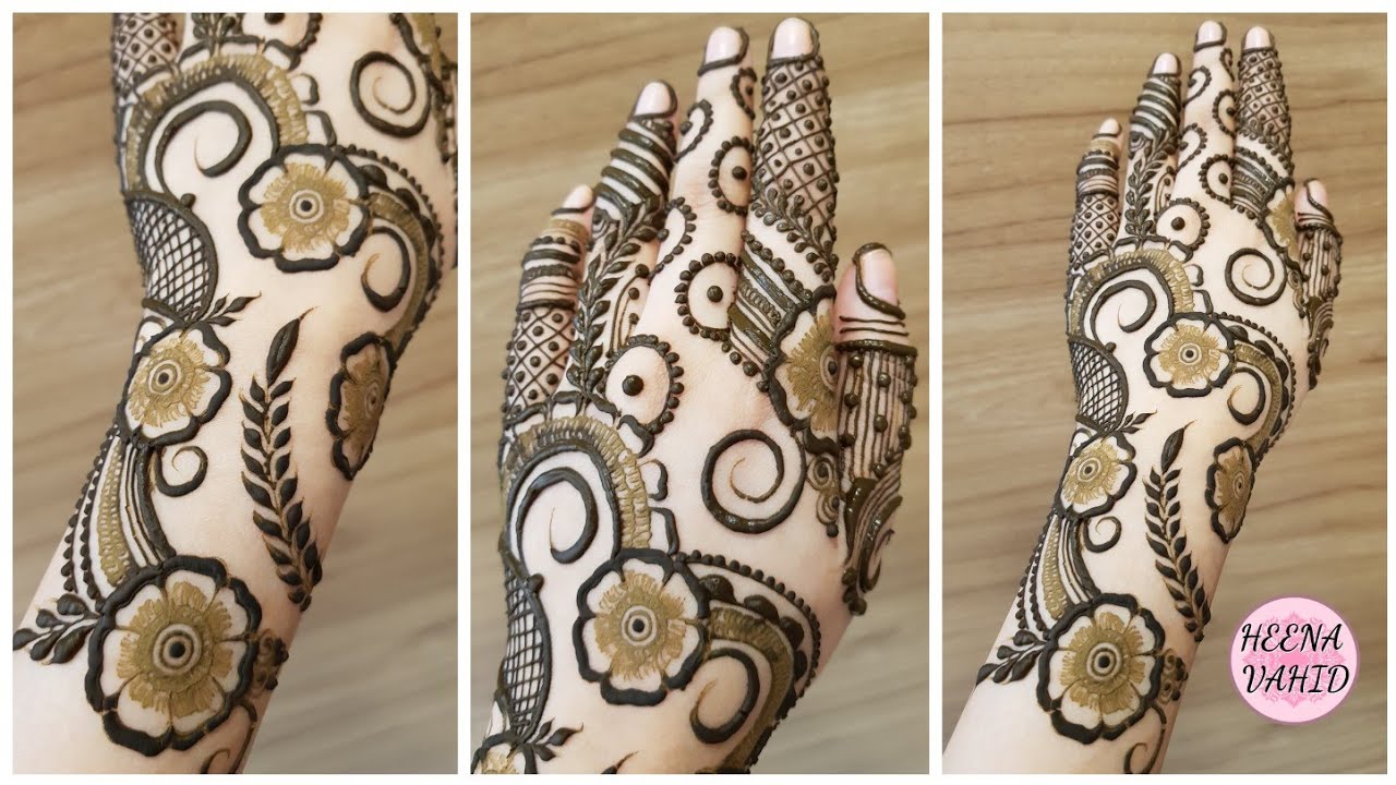 New 2021- Quick and simple mehndi design for back side | Heena Vahid.
