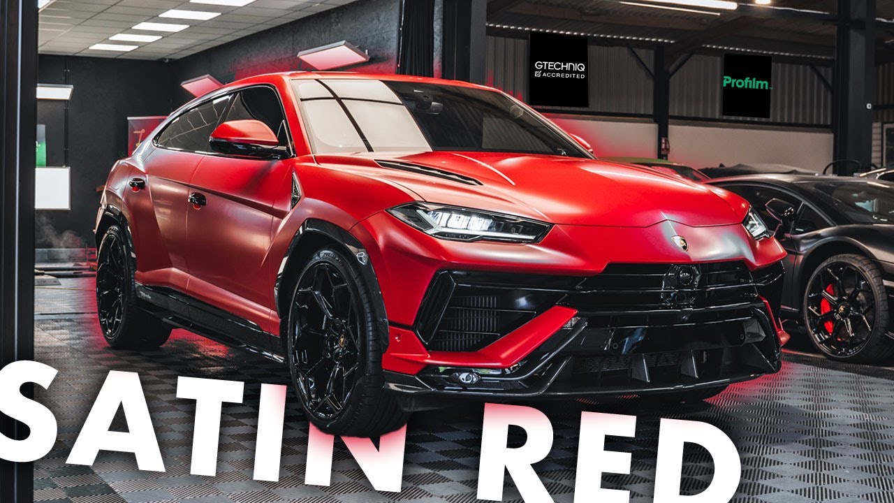 Turning a Gloss Red Urus Performante Satin, using PPF!