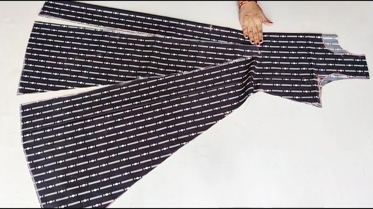 Flared A-line Kurti Cutting and stitching | A-line Kurti cutting and stitching | Kurti cutting