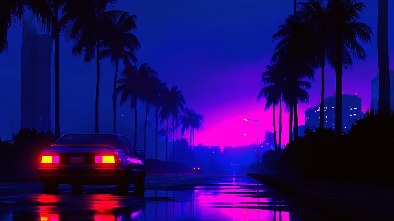 📼 3:00 утра в 1980-м | Тихий город & soft synthwave для сна