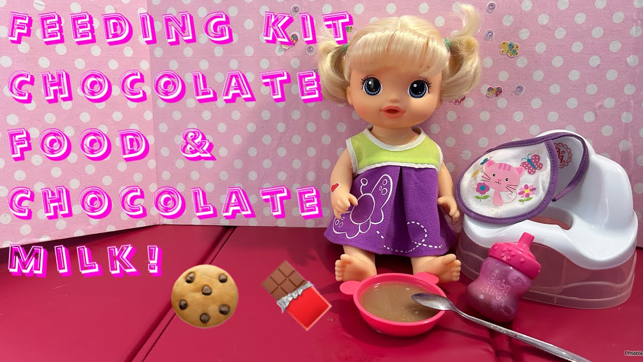 Набор для кормления Baby Alive: шоколадная еда и шоколадное молоко! 🍪🍫🍩 | Милые прически Baby Alive