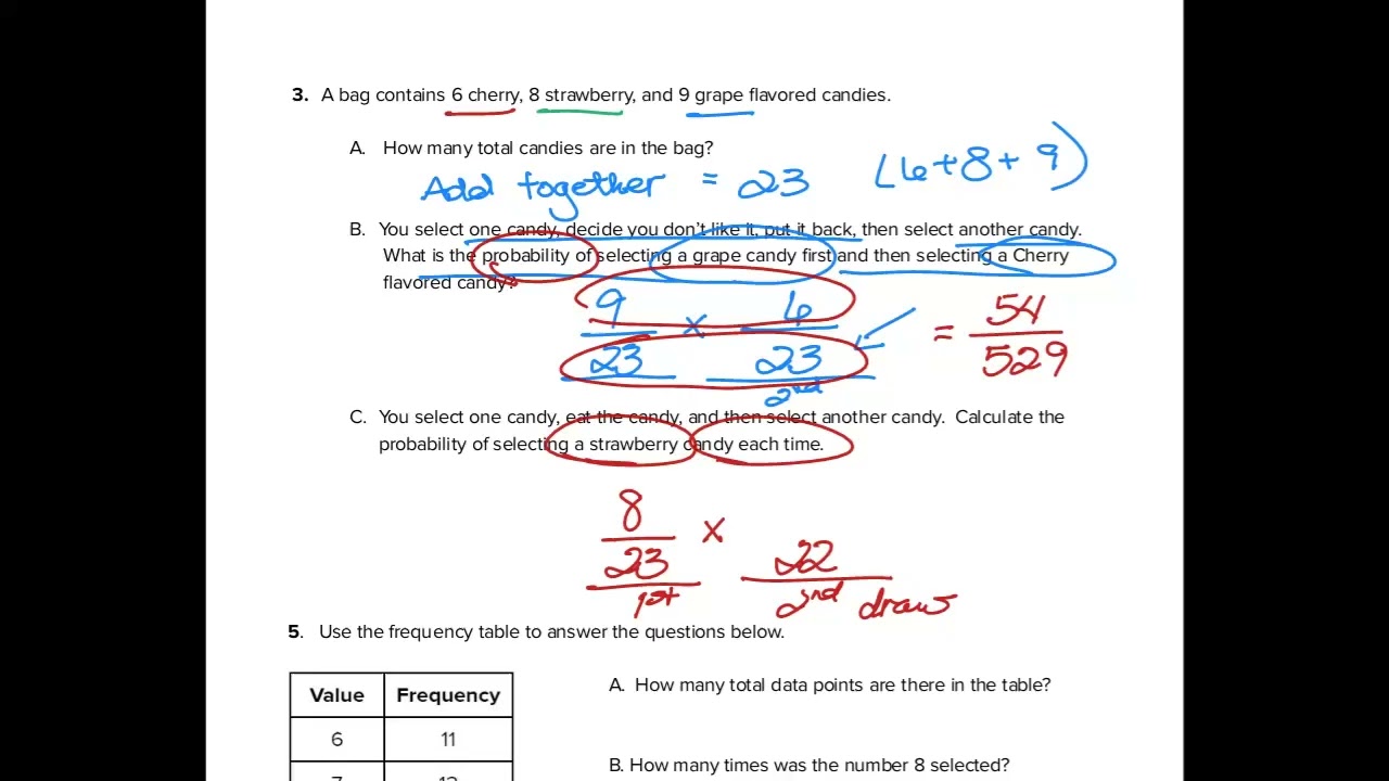 1/29/26 - Per. 5 - Review for Probability Test  with Review Packet