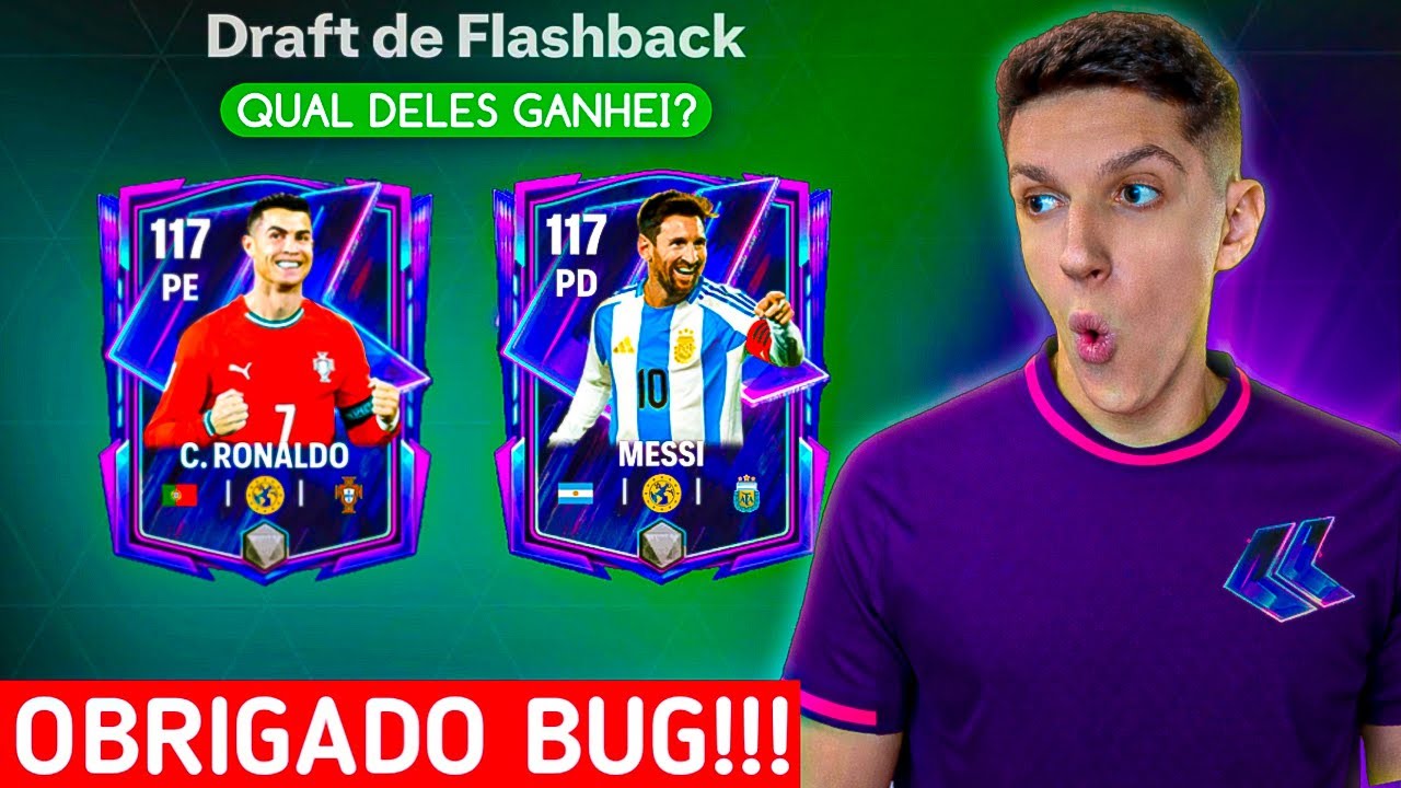 🔥OBRIGADO BUG!🤯GANHEI MESSI ou CR7 com MENOS de 15 VALE DRAFT😱BUGADO! FC MOBILE 26